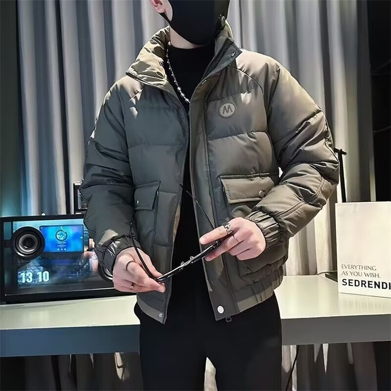 男士痞帅外套冬季羽绒棉服男款飞行员夹克冬款高级感短款冬装棉衣,男装夹克,星座218-1（原230）