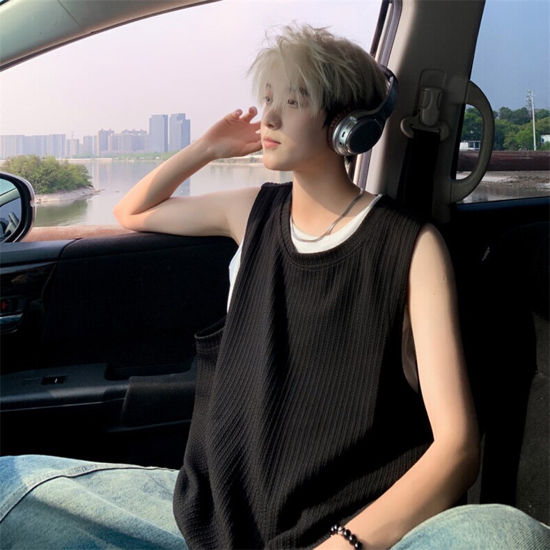 ！2026夏季男士背心肌理感冰感无袖T恤BX02特P20，男装背心/马甲，电商B220