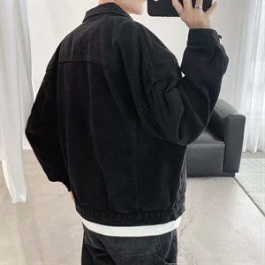 春秋新款牛仔外套男韩版宽松学生潮牌复古百搭夹克上衣jk094-p55，男装夹克，星座1008