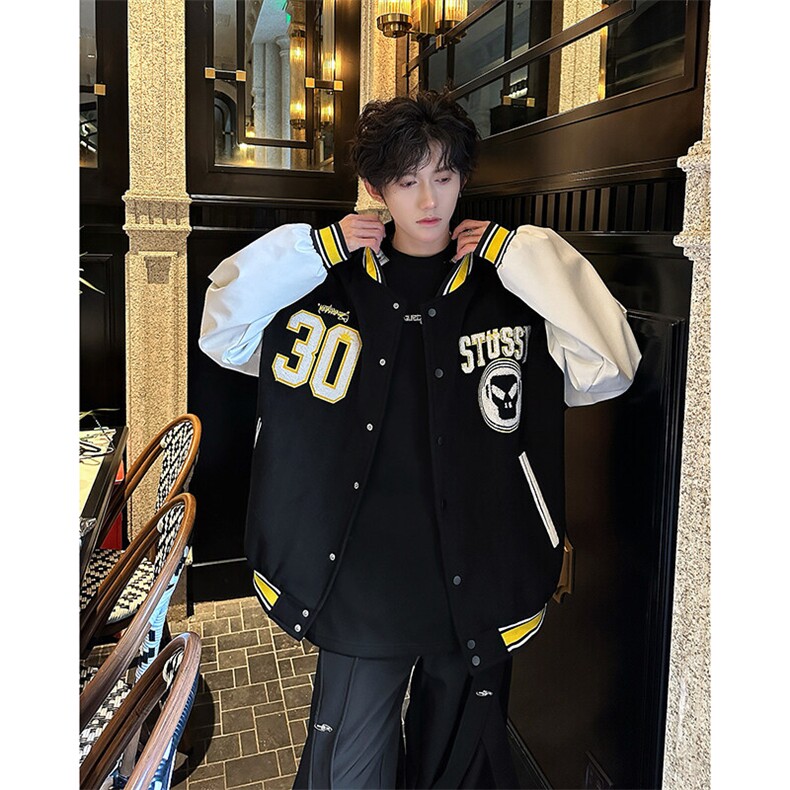 现货25秋冬超重工刺绣夹克棒球服外套MJ1073-P145,男装夹克,电商B288