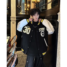现货25秋冬超重工刺绣夹克棒球服外套MJ1073-P145，男装夹克，电商B288