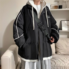 棉服男冬季港风宽松假两件连帽休闲学生棉服MD8888-P90(抖音勿上，男装棉衣，星座214-3