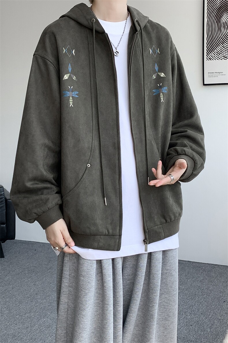 8XL-M特大码秋冬机能夹克外套冲锋衣百搭潮休闲宽松户外WY24P78,男装夹克,电商D206-1