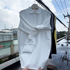 CP02男士长袖纯色POLO衫大码男女团队可定制印花秋T恤学生青少年，男装T恤，星座115A(原星座507）