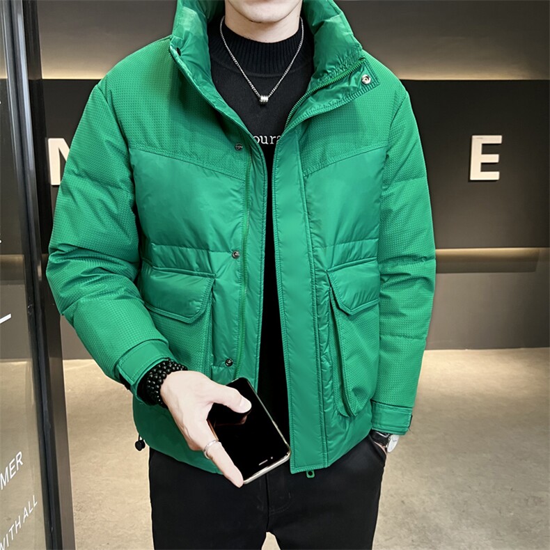 冬季短款立领羽绒服男日系面包服保暖外套Y902图片