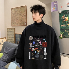 8XL高领毛衣男大码胖子堆堆领打底羊毛衫GM45383-P45加绒款-P65，男装T恤，电商A040