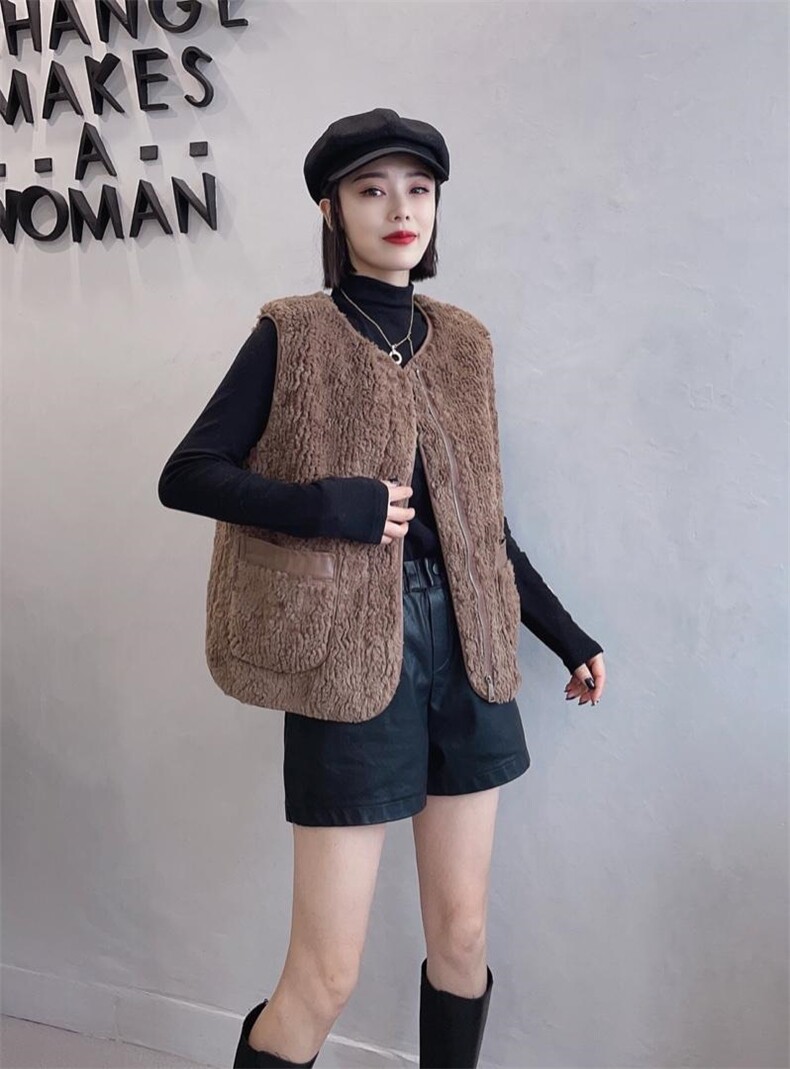 皮毛马甲，女装马甲，木木瑶果