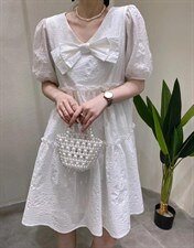 韩版蝴蝶结宽松连衣裙，女装连衣裙，Balance Studio(2F)