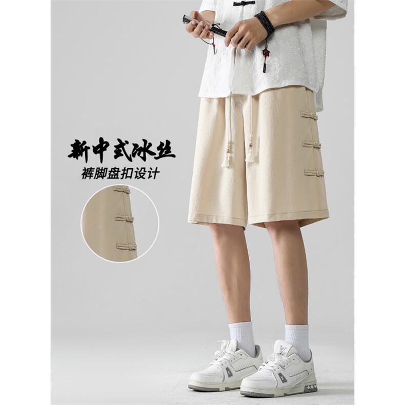 新中式冰氧夏季短裤垂感清爽百搭舒适潮五分裤 DK550-特批25图片