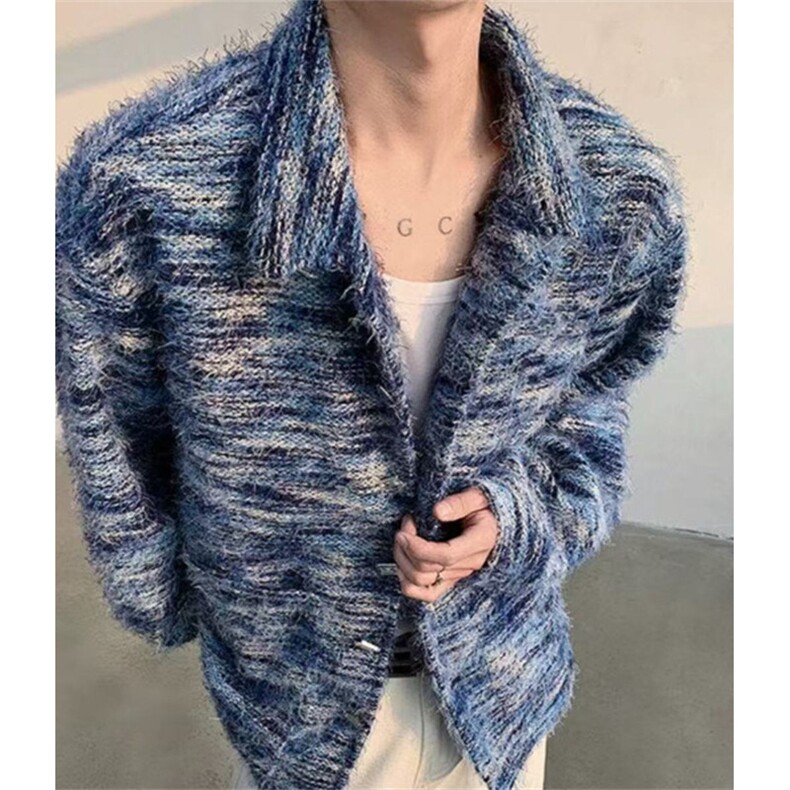 秋冬季薄款男士长袖衬衫日系格子休闲衬衣外套印花帅气 JY291图片