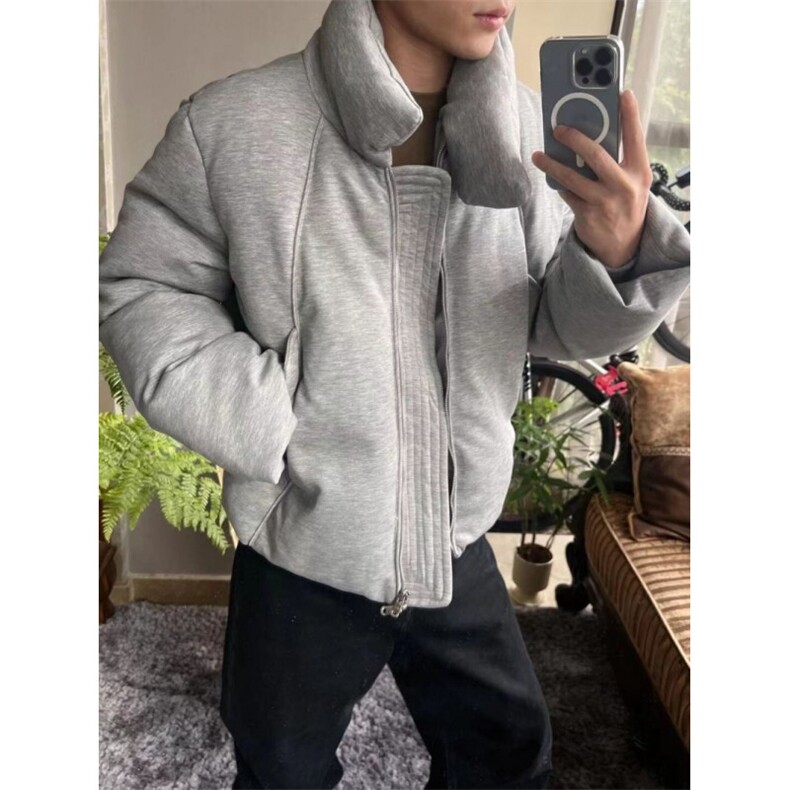 网图2025新款夹克高领棉服纯棉充棉外套领口带磁吸YY2528-P95,男装夹克,电商C216