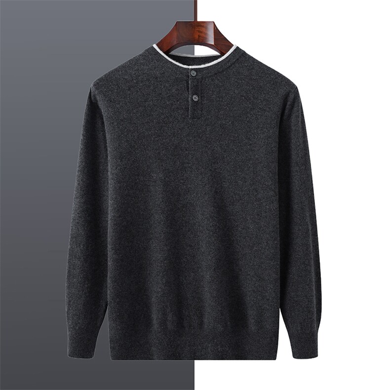 2025年秋季长袖时尚都市套头假两件，男装羊毛衫，牧绒家园