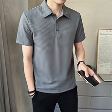 翻领polo衫男短袖2025夏季新款冰丝透气打底衫t恤男C317-1832-50，男装Polo衫，电商C317