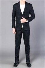 中年男士商务西服两件套套装男商务正装西装上衣ASD8955-P265,男装西服套装,电商B212（原钱塘6029）