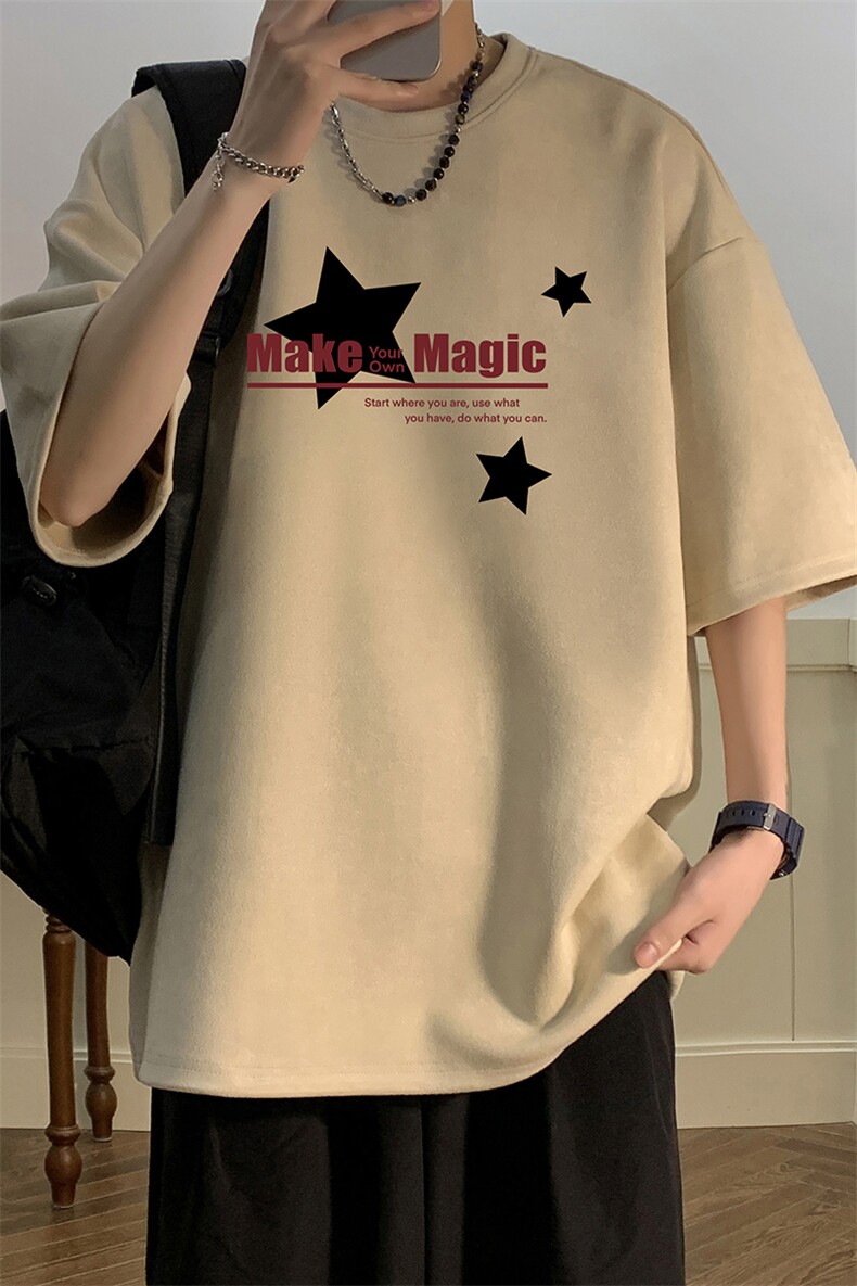 麂皮绒短袖t恤男大码半袖男酒店风JD82379-P25,男装T恤,电商A040