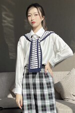 2021春装新款时尚百搭韩版宽松显瘦衬衣，女装衬衫，深水步
