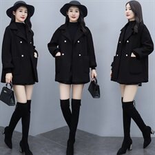 2020年秋冬修身显瘦大毛呢外套女中长款韩版新款，女装毛呢外套，瑶迪依秀
