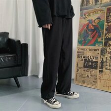 垂感阔腿西裤男宽松百搭港风薄款裤子男直筒休闲长裤601-1-H412，男装西裤，星座601-1