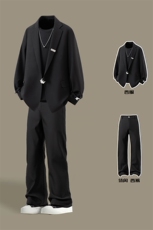 西服96%聚酯纤维4%氨纶M-5XL大码XF78126P95控148西裤XK78151P45，男装西服，星座227-7