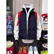现货5W件冬季三防硬挺boxy短款立领棉衣马夹外套加厚马甲保暖棉服，男装棉衣，电商A486-1