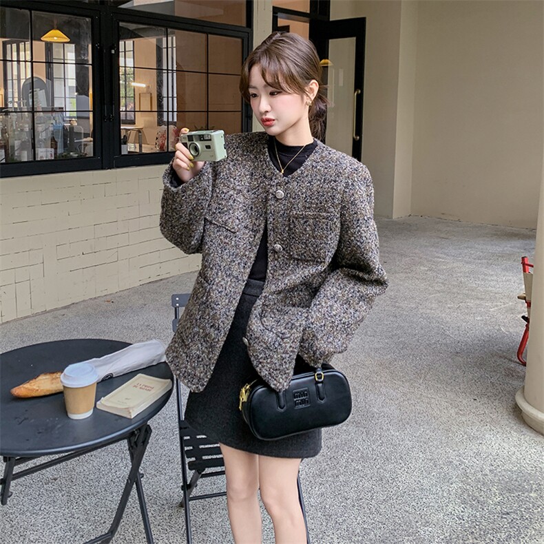 2024年冬季新款小香风外套女0157,女装短外套,浙宝069