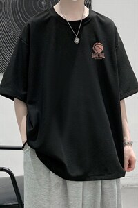 HT73237-P22 华夫格t恤男短袖男大码五分袖 大皂风图片