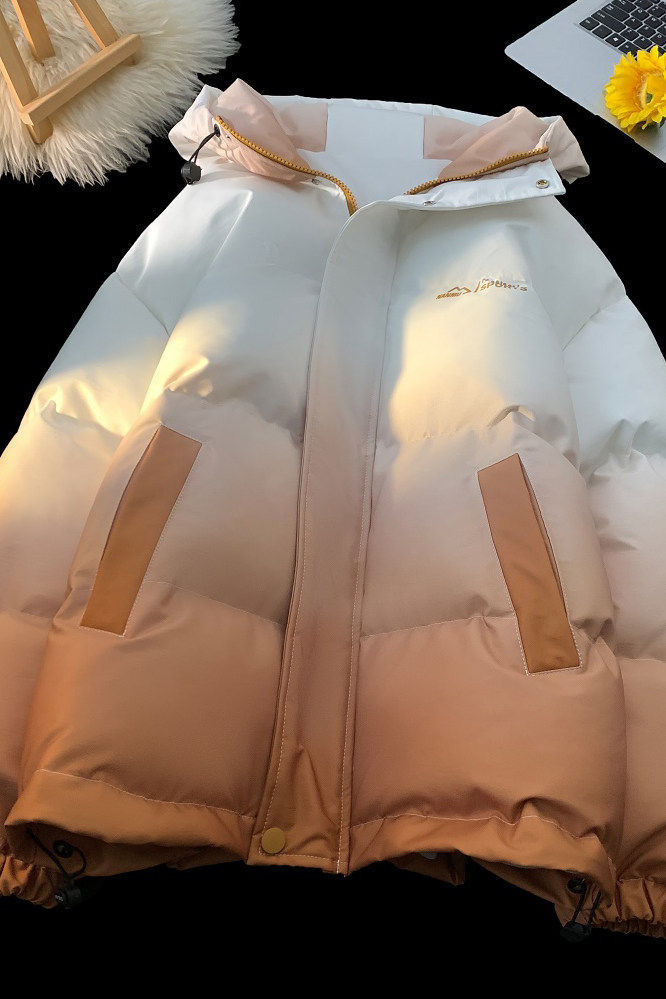 XZ-230-1MY701冬平铺简约百搭扎染渐变防水休闲连帽棉服P118控158,男装棉衣,星座230-1