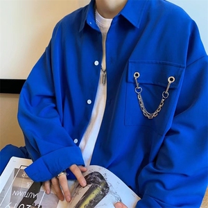 C209-P32 衬衫男长袖高级感设计小众衬衣外套痞帅潮牌美式图片