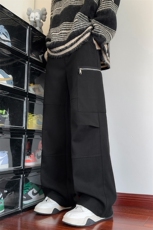 特批P60无差价秋冬高品质呢料工装裤男毛呢拉链青少年阔腿裤K1381，男装休闲裤，电商A001-1