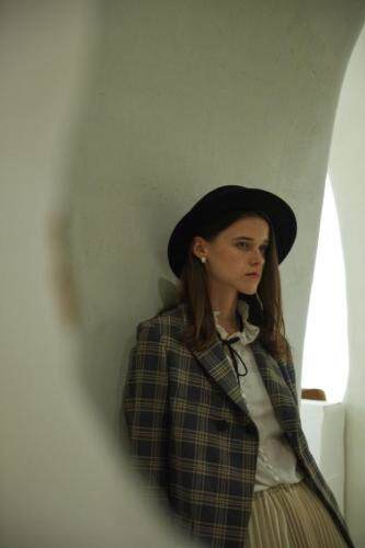 【??秋季新品磨毛复古格子西装】，女装西装，DIINTTO地朵