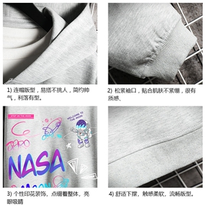 KS21186-P38 加绒款-P43 连帽开衫卫衣男运动外套大码班服 网格图片