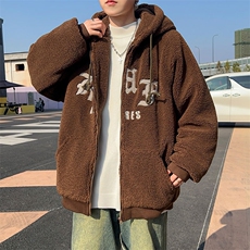 摇粒绒外套男冬季羊羔绒保暖夹克M061-P60，男装棉衣，星座308B-2
