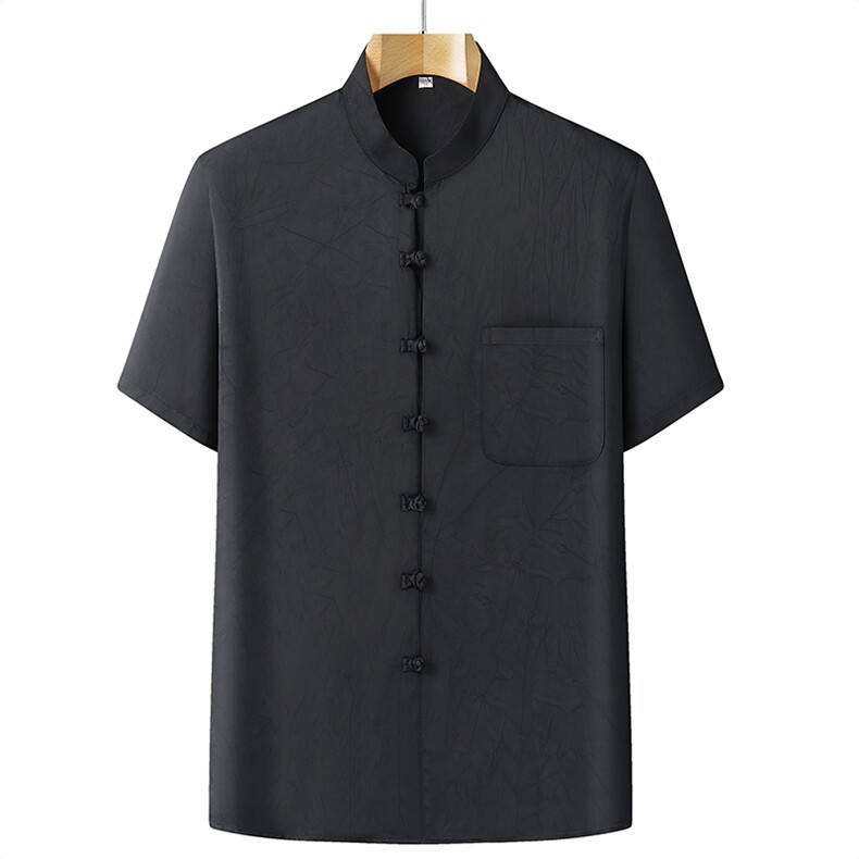 风唐装冰丝短袖衬衫套装男士夏装太极服宽松套装CF2315-P100,男装休闲套装,星座1105-3