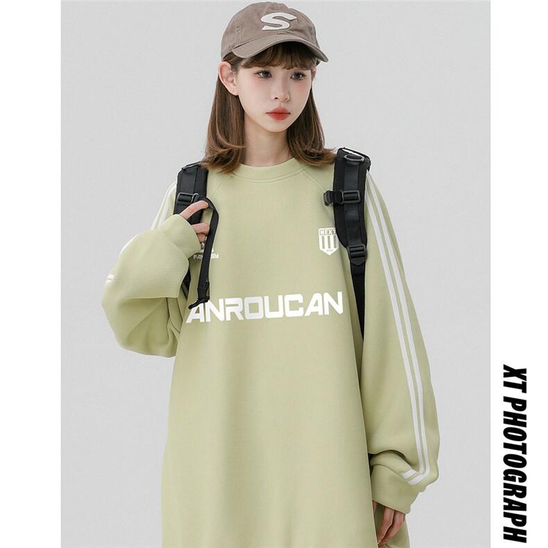 中性风新款秋季时尚百搭宽松字母印花卫衣B6900P40控58,男装卫衣,电商A268