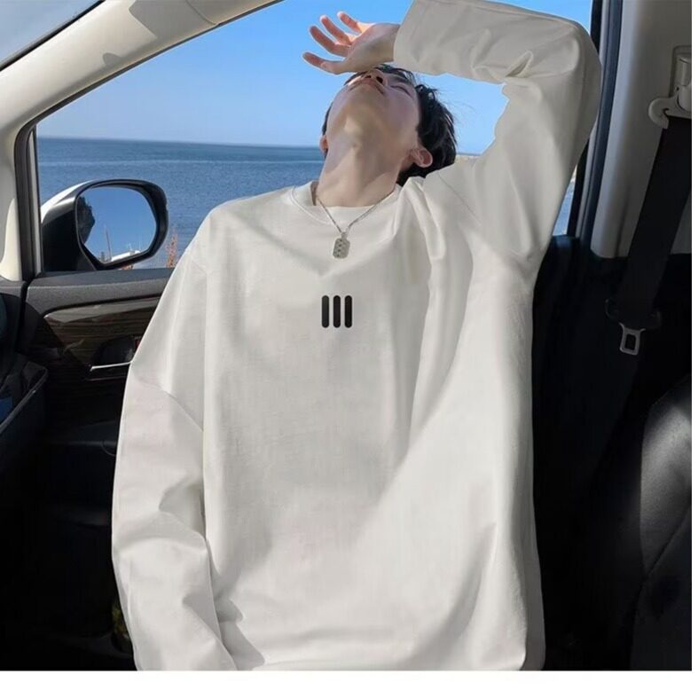 气质ins日系原宿新款潮流卫衣慵懒纯棉长袖T恤上衣T118-P30网络图，女装T恤，电商B245