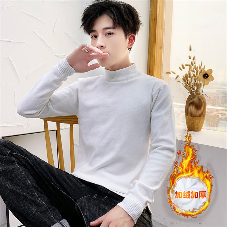 男跑量新款半高领针织衫毛衣时尚1018-M001加绒-P29-4XL-5XL-P32,男装针织衫/毛衣,星座1018