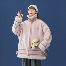 1羊羔毛棉衣女休闲宽松棉服男夹克男女潮外套男YG7538P145控188，女装棉衣/棉服，星座226-2