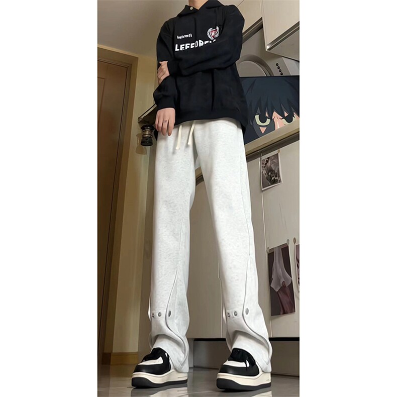 秋冬美式高街vibe运动加绒休闲卫裤货号K2485特P4578加绒P60,男装休闲裤,电商A063