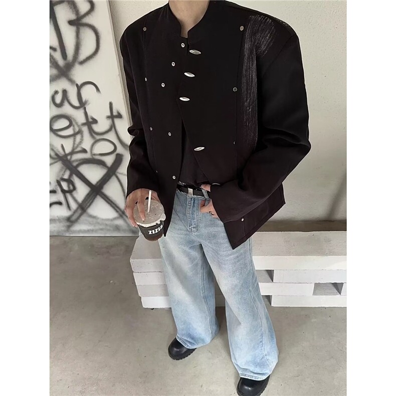 时尚文艺ins日系慵懒气质夹克新款潮流流行简约百搭原宿W6826-P73，男装夹克，星座412-3