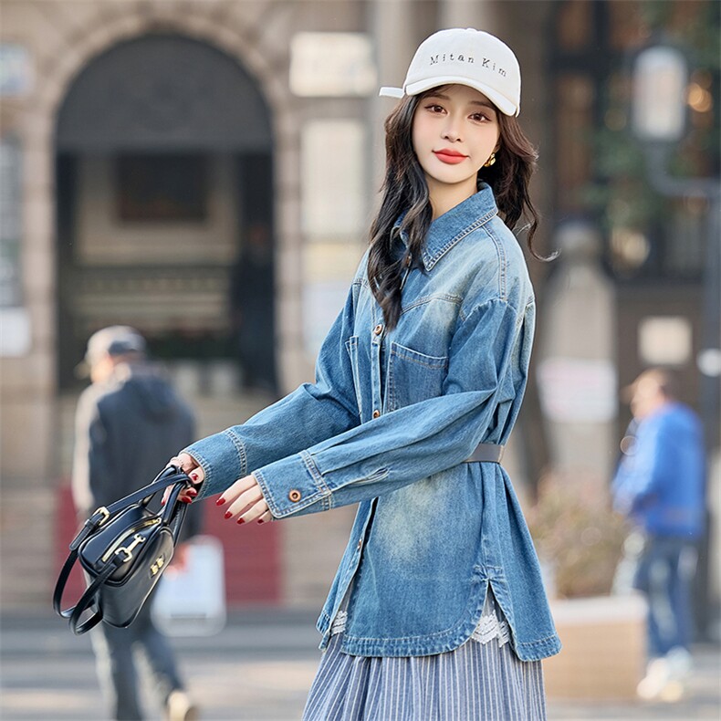 2025年春款新款时尚气质休闲简约牛仔套裙女,女装套装/套裙,1C080