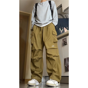 8XL-M刺绣冲锋裤男款大码春秋户外机能登山裤直筒阔腿裤KZ020P50图片