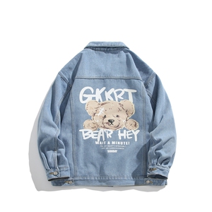 加绒牛仔棉服男士冬季棉衣外套羊羔绒加厚毛领保暖外套MY2255-P95图片