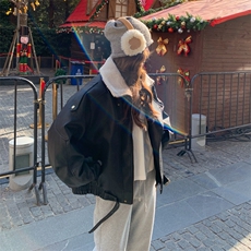 大货已出羊羔毛领90绒皮衣2C090-9027-P265-K398，女装短外套，2C090