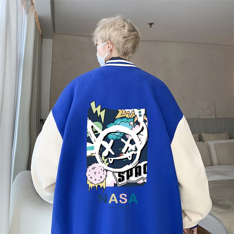 摇粒绒棒球服男大码开衫卫衣男夹克BF86275-P65,男装夹克,电商A040