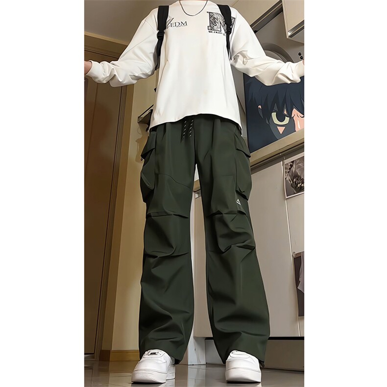 8XL-M刺绣冲锋裤男款大码春秋户外机能登山裤直筒阔腿裤KZ020P50,男装休闲裤,电商B312