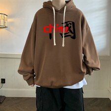 纯棉连帽卫衣男大码运动帽衫宽松薄WY2189-P35加绒款-P40，男装卫衣，电商A040