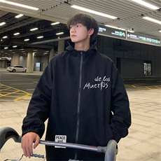 电商DSA028-JKA21L126100聚酯春季新款港风连帽夹克男，男装夹克，电商A028