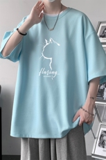 华夫格t恤男短袖男大码五分袖大皂风HT73344-P22，男装T恤，电商A040