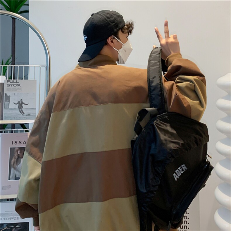 美式潮牌夹克街头棒球服男秋季情侣复古休闲拼色工装外套8540-p55,男装夹克,星座1008-2
