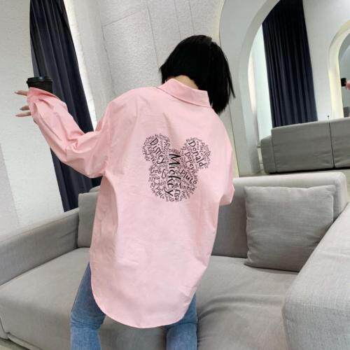 春季新款印花前后米奇衬衫，女装衬衫，爱娜.悦儿